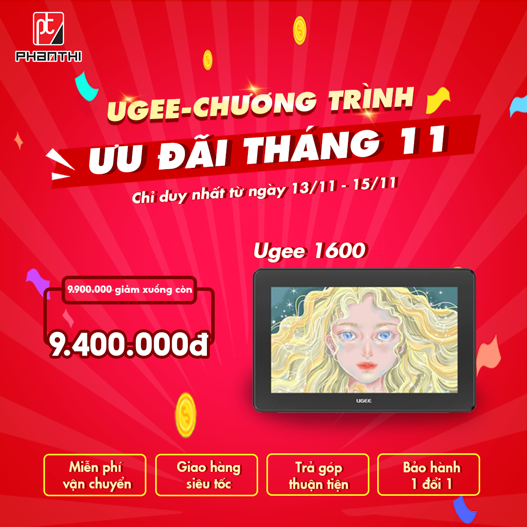 Ugee 1600 - Chương trình khuyến mãi tháng 11