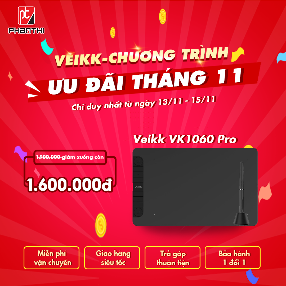 Veikk VK1060 Pro - Chương trình khuyến mãi tháng 11